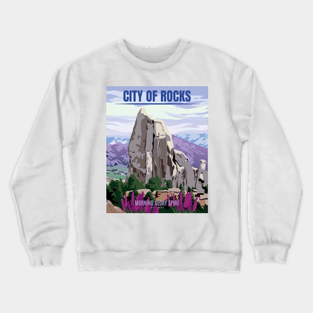 City of Rocks, Morning Glory Spire, Idaho Crewneck Sweatshirt by Sue Cervenka